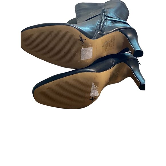 Express Black Tall Boots Buckle Accent Heel New with Tags Women Sz 8 - Picture 9 of 13